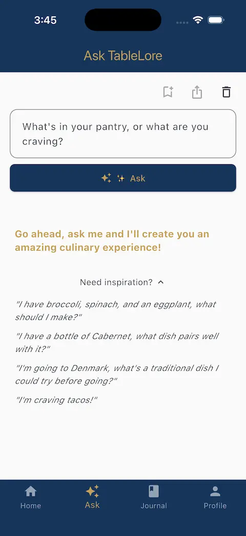 TableLore Ask